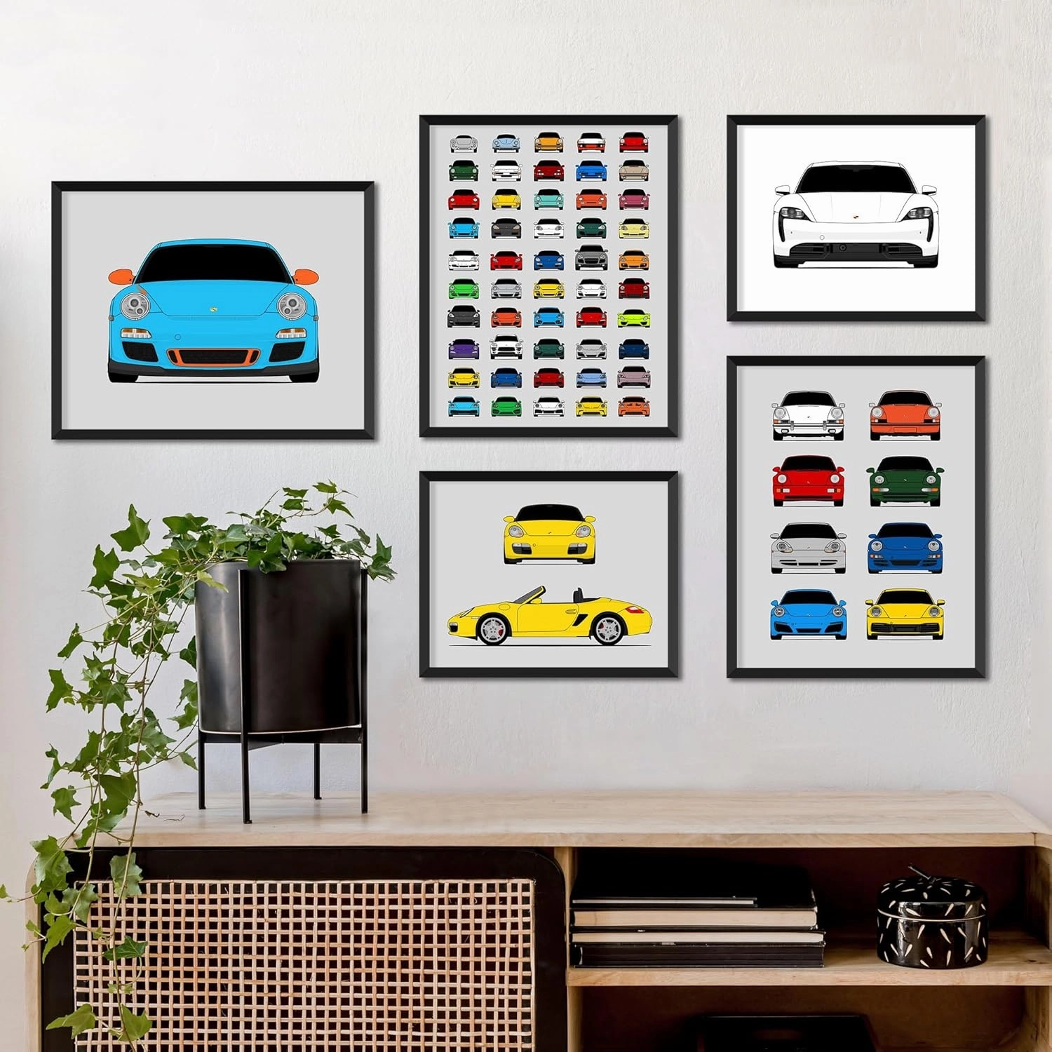 Porsche 911 Turbo (1989-1993) 964 Print Wall Art Decor Handmade Carrera Turbo - 17x22" Satin Print (Unframed)