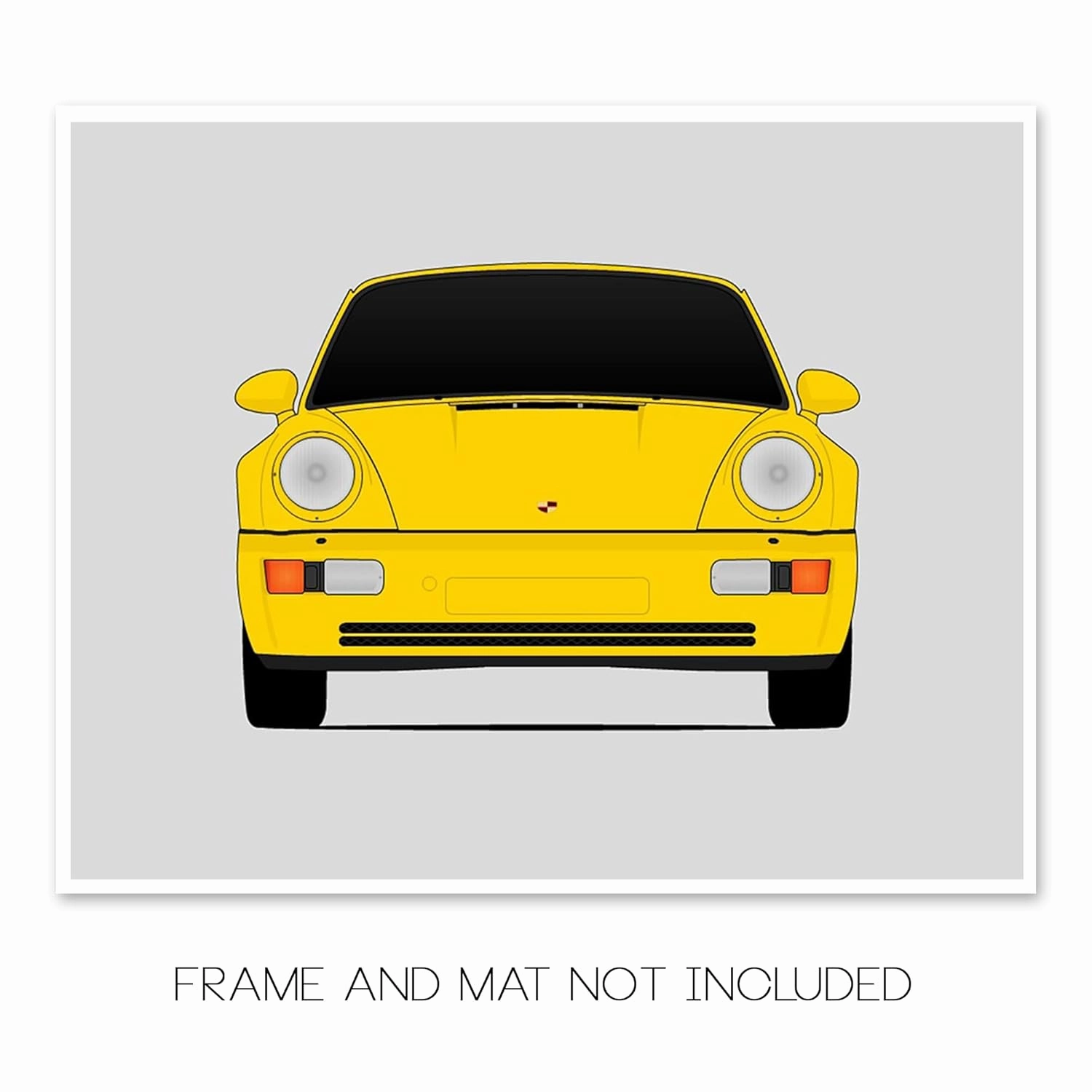 Porsche 911 Turbo (1989-1993) 964 Print Wall Art Decor Handmade Carrera Turbo - 17x22" Satin Print (Unframed)