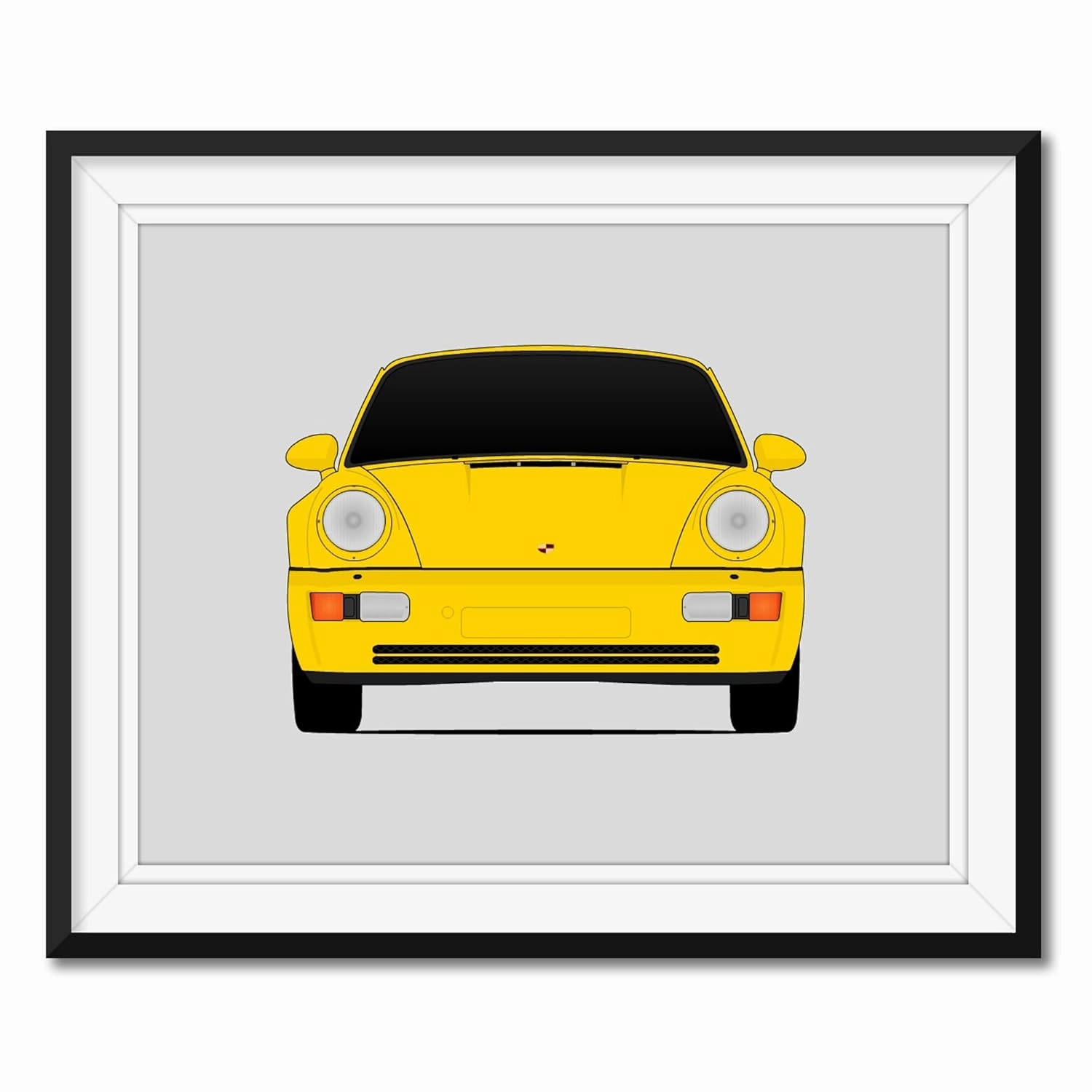 Porsche 911 Turbo (1989-1993) 964 Print Wall Art Decor Handmade Carrera Turbo - 17x22" Satin Print (Unframed)