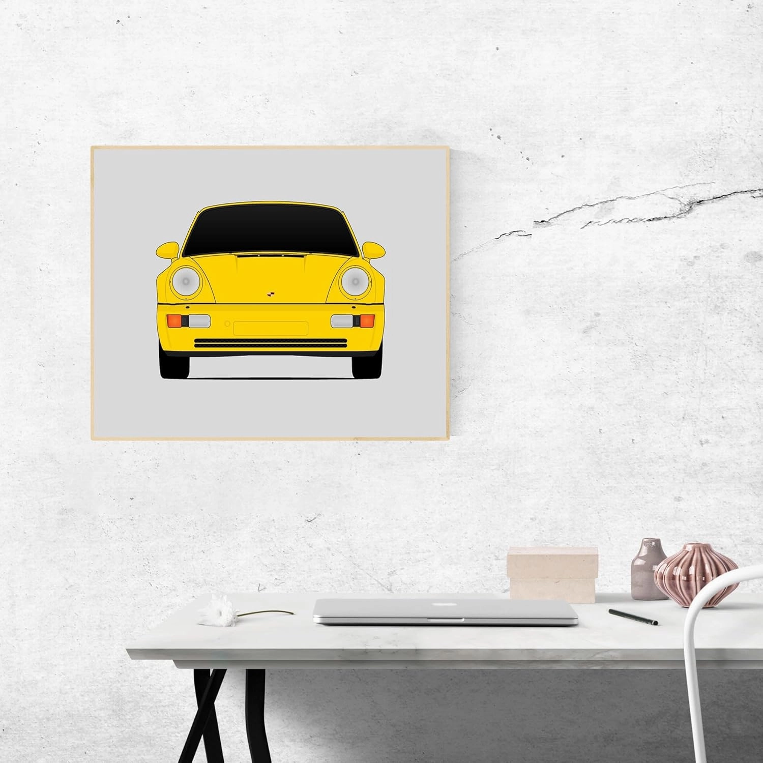 Porsche 911 Turbo (1989-1993) 964 Print Wall Art Decor Handmade Carrera Turbo - 17x22" Satin Print (Unframed)