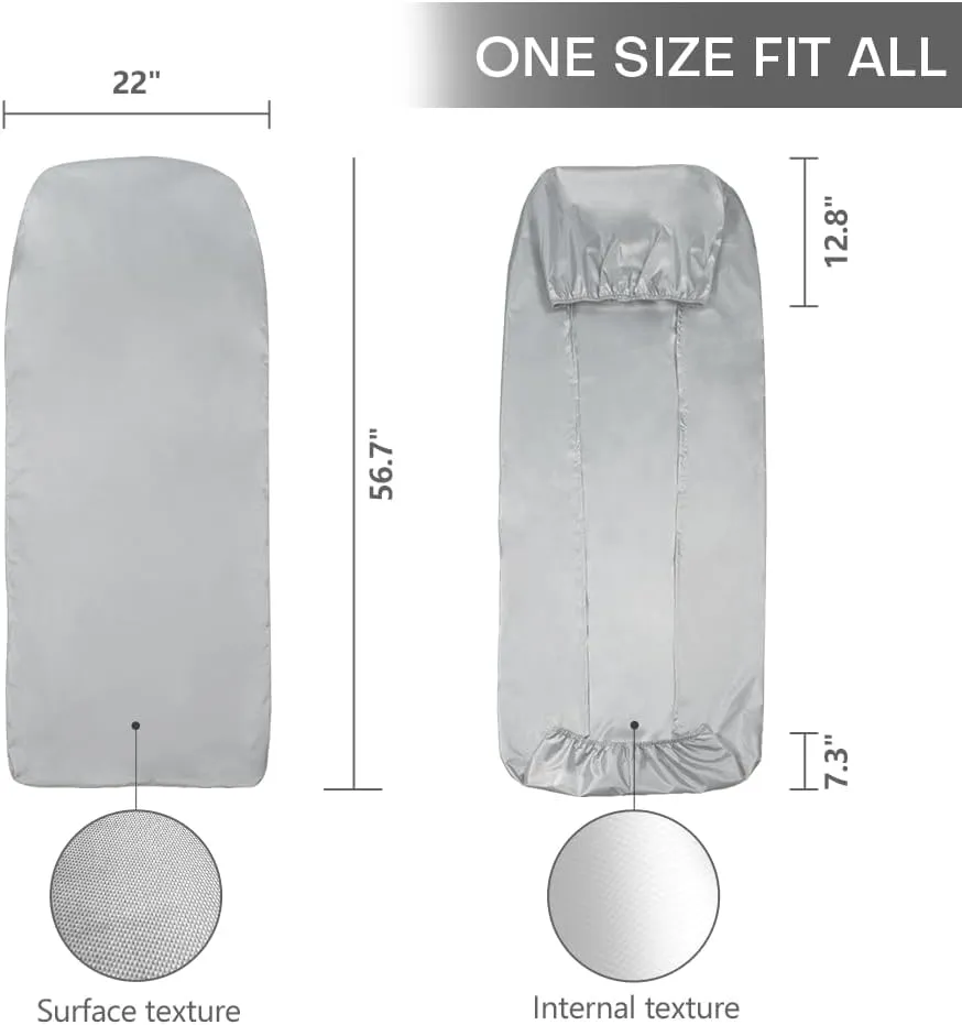 Portable Car Seat Cover, Water-Resistant Universal Fit Protector for Fitting Workout, Public Transit, Outdoor Activities, Beach and Hiking, Gray, 2-Pack