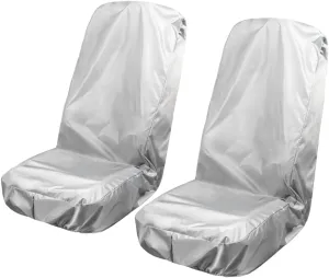 Portable Car Seat Cover, Water-Resistant Universal Fit Protector for Fitting Workout, Public Transit, Outdoor Activities, Beach and Hiking, Gray, 2-Pack