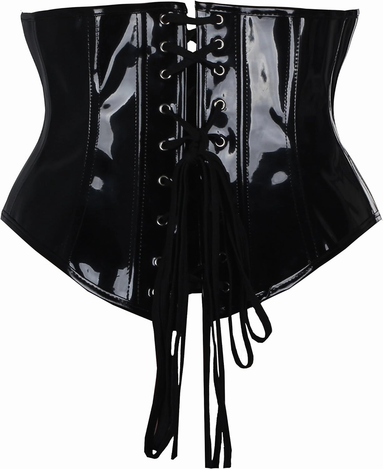 PVC Leather Steampunk Gothic Wasit Trainer Underbust Corset Bustier