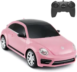 Radio Remote Control 1/24 Scale Volkswagen Beetle Licensed RC Model Car (Pink)