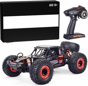 RAHEL Rocket DBX-10 RC Car Desert Off-Road Vehicle That Works, Collectible 1:10 4WD 80km/H 2.4G Brushless Motor ZD Racing Car Model Toy with Lights - RTR Version/Red