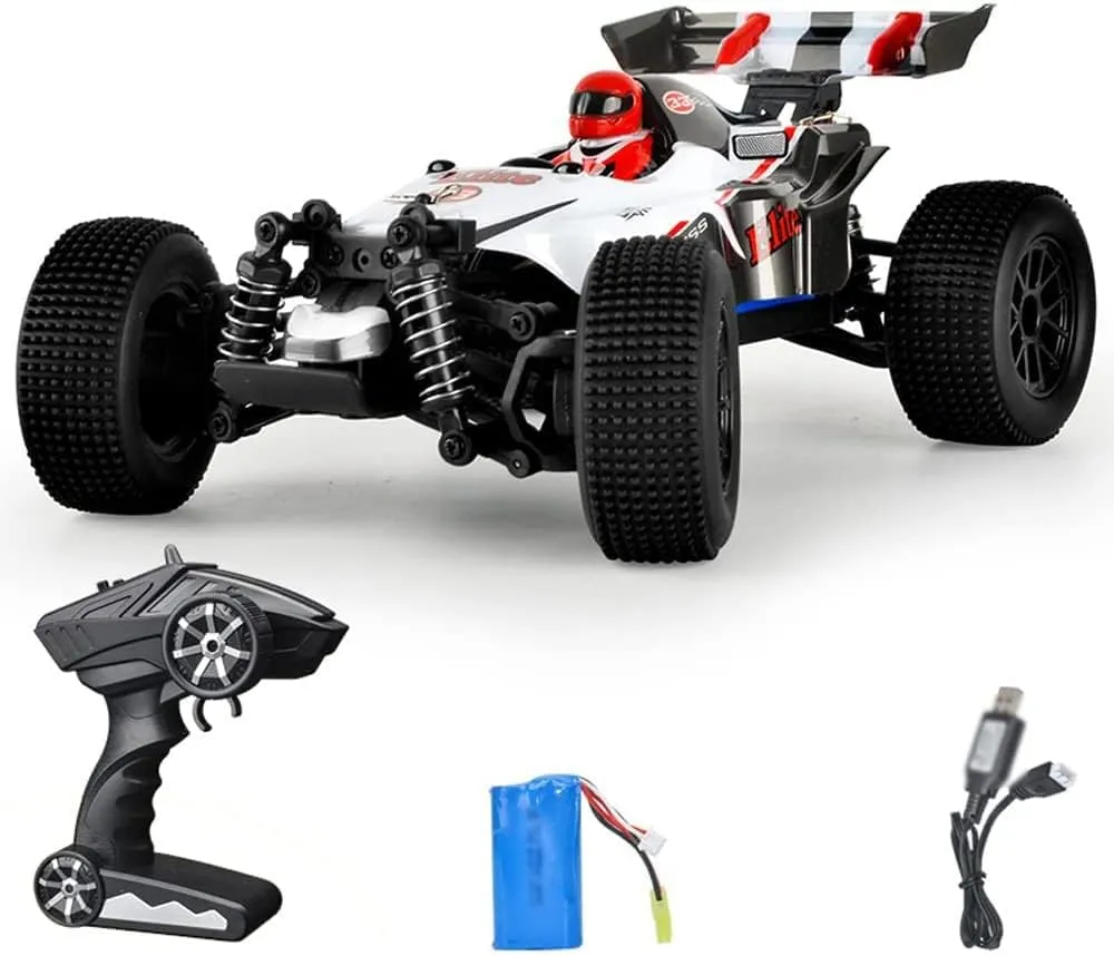 RC Racing Car, 1:18 Scale 2.4GHZ Remote Control Car 35KM/H High Speed Racing All Terrains RC Truck Electric Toy Vehicle Short Course Rally Monster RTR
