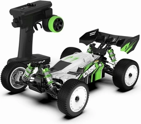 RC Car, 1/14 Scale 2.4GHz Remote Control Car, 4WD 60km/h High Speed Racing Car, Off-Road Buggy Drift Car RTR with Aluminum Alloy Chassis, Fast Race Buggy Hobby Car