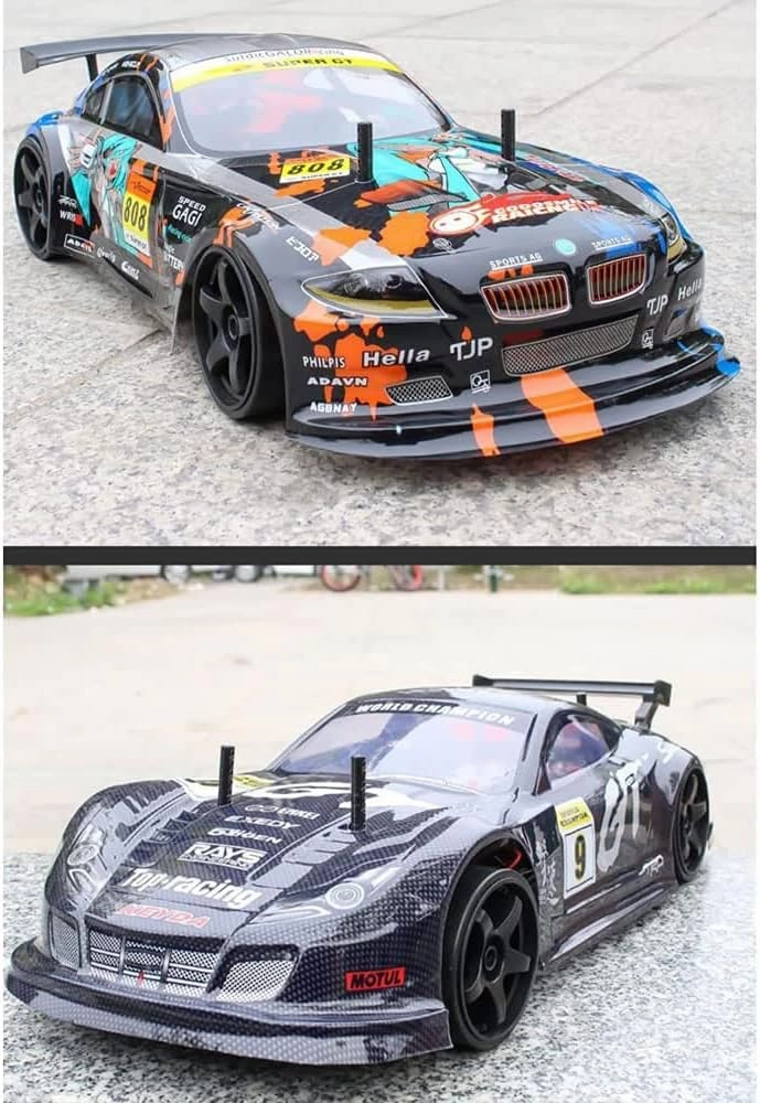 RC Car 70km/h Fast Drift Remote Control Racing Car, 2.4Ghz Electric Climbing RC Truck, 4WD Off-Road RC Vehicle with Two Batteries,Gift Toy Cars for Boys and Adults