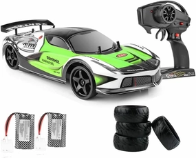 RC Car 70km/h Fast Drift Remote Control Racing Car, 2.4Ghz Electric Climbing RC Truck, 4WD Off-Road RC Vehicle with Two Batteries,Gift Toy Cars for Boys and Adults