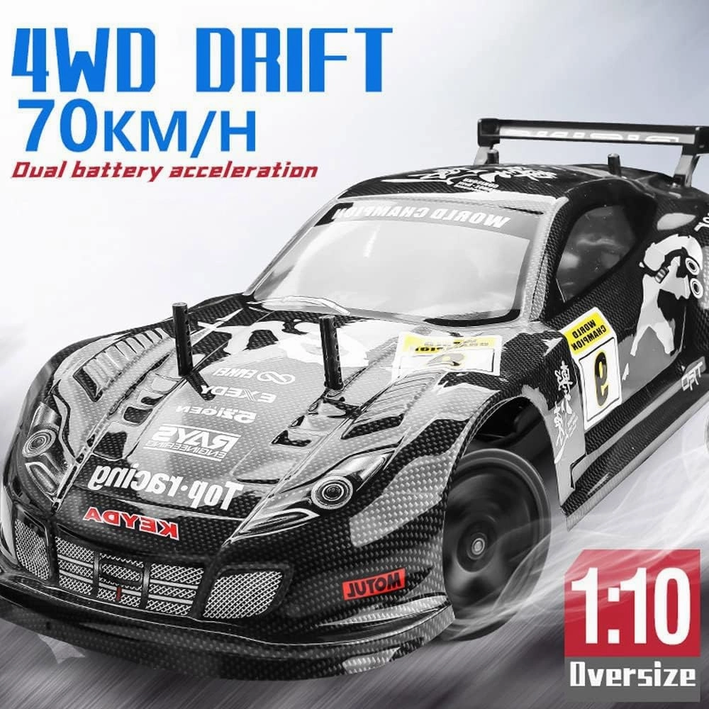 RC Car 70km/h Fast Drift Remote Control Racing Car, 2.4Ghz Electric Climbing RC Truck, 4WD Off-Road RC Vehicle with Two Batteries,Gift Toy Cars for Boys and Adults