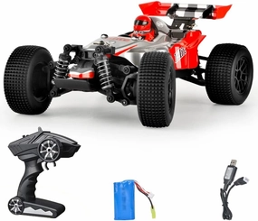 RC Cars,1:18 Scale All Terrain Remote Control Car,4WD 2.4 GHz Off Road High Speed 35 Km/h RC Monster Truck Racing Cars with LED Headlight, Xmas Gifts for Kid and Adults.