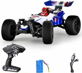 RC Cars,1:18 Scale All Terrain Remote Control Car,4WD 2.4 GHz Off Road High Speed 35 Km/h RC Monster Truck Racing Cars with LED Headlight, Xmas Gifts for Kid and Adults.