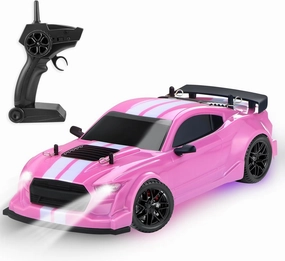 RC Drift Car, 1:16 Scale 2.4GHz 4WD High Speed Remote Control Drift Cars with 2 Replaceable Batteries, Drifting and Racing Tires Rc Race Car for Adults Boys Girls Kids