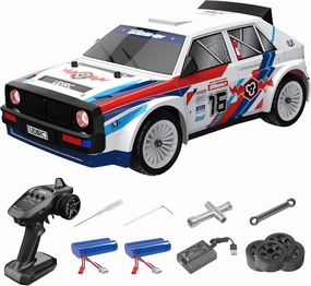 RC Drift Car 1/16 Scale 30 MPH Remote Control Car, Upgraded Brush Motor RC Off-Road Car with 2 Rechargeable Batteries, 2 Sets of Tires, and Light for 8-12 Years Old