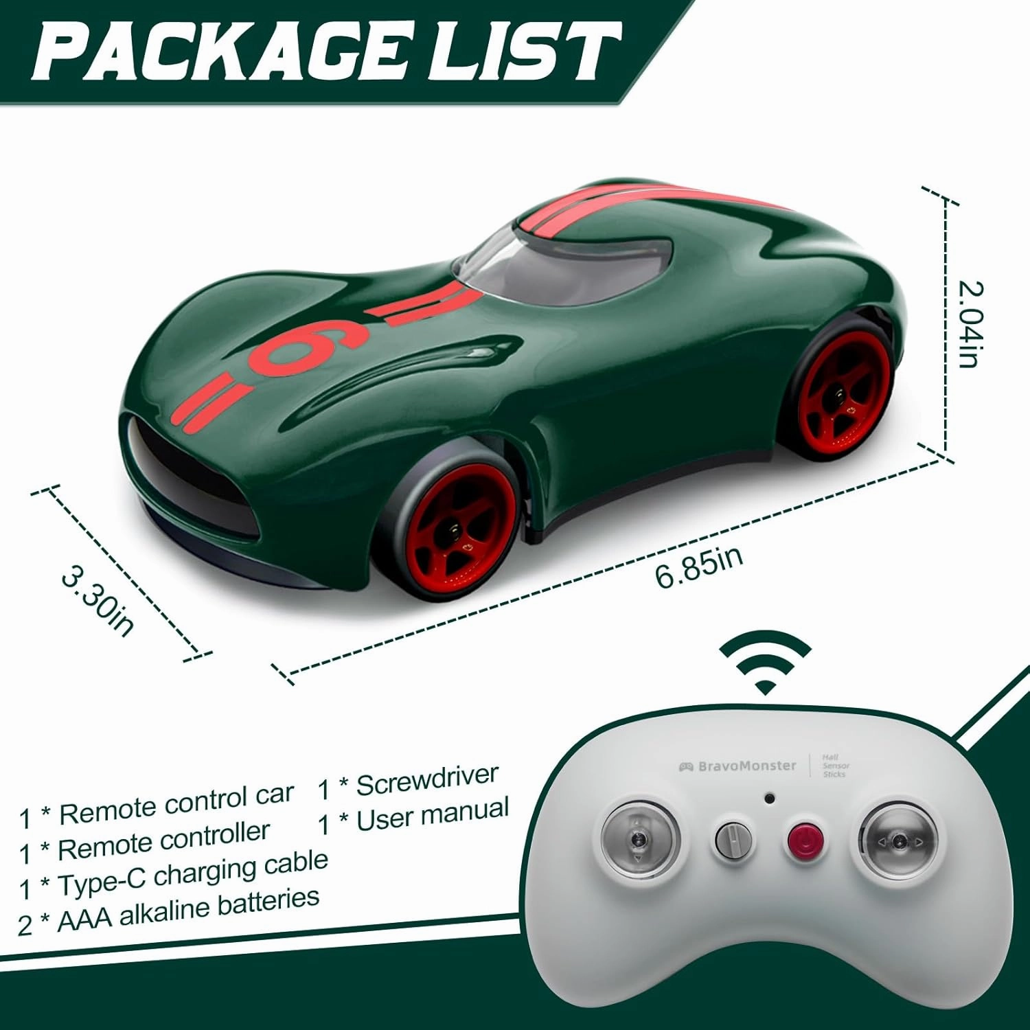 RC Drift Car, Speedster Rechargeable Remote Control Sport Racing Toy Model 10KM/H  High Speed RWD with Differentia Ultimate Gift for Car Lovers & Racers