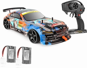 RC Drift Cars 1:10 Remote Control Car 70km/h Drift Vehicle with 2 Battery 4WD High Speed Sport Racing Car Xmas Birthday Gift for Kids Teens Adult