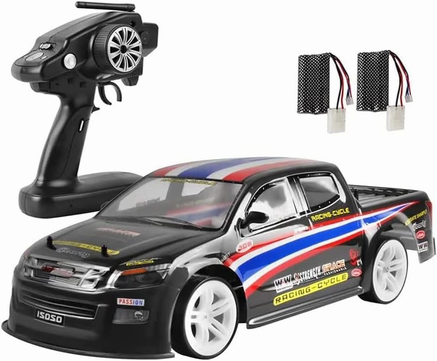 RC Truck 70km/h High Speed Drift RC Car, 1:10 Large Scale 2.4G Remote Control Super Sport Racing Car, 4WD Fast Hobby Toy Vehicle Dual Battery Vehicle for Kid and Adults