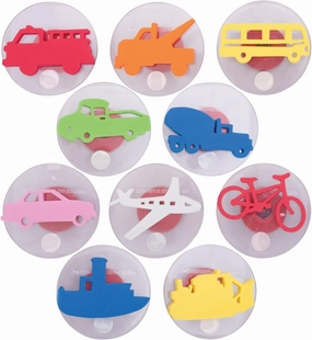 READY 2 LEARN Giant Stampers - Transportation Vehicles - Set 1 - Set of 10 - Easy to Hold Foam Stamps for Kids - Arts and Crafts Stamps for Displays, Posters, Signs and DIY Projects