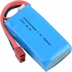 Rechargeable Batteries 25C 2S 7.4V 1500mAh Lithium Batteries with T Plug for Wltoys A959 A969 A979 K929-B Remote Car