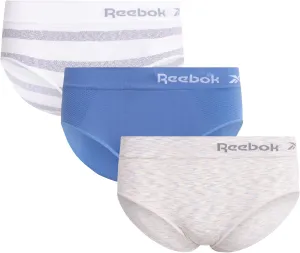 Reebok Hipster Panties for Women - 3 Pack Stretch Performance Seamless Underwear with Relaxed Tagless Waist (S-XL)