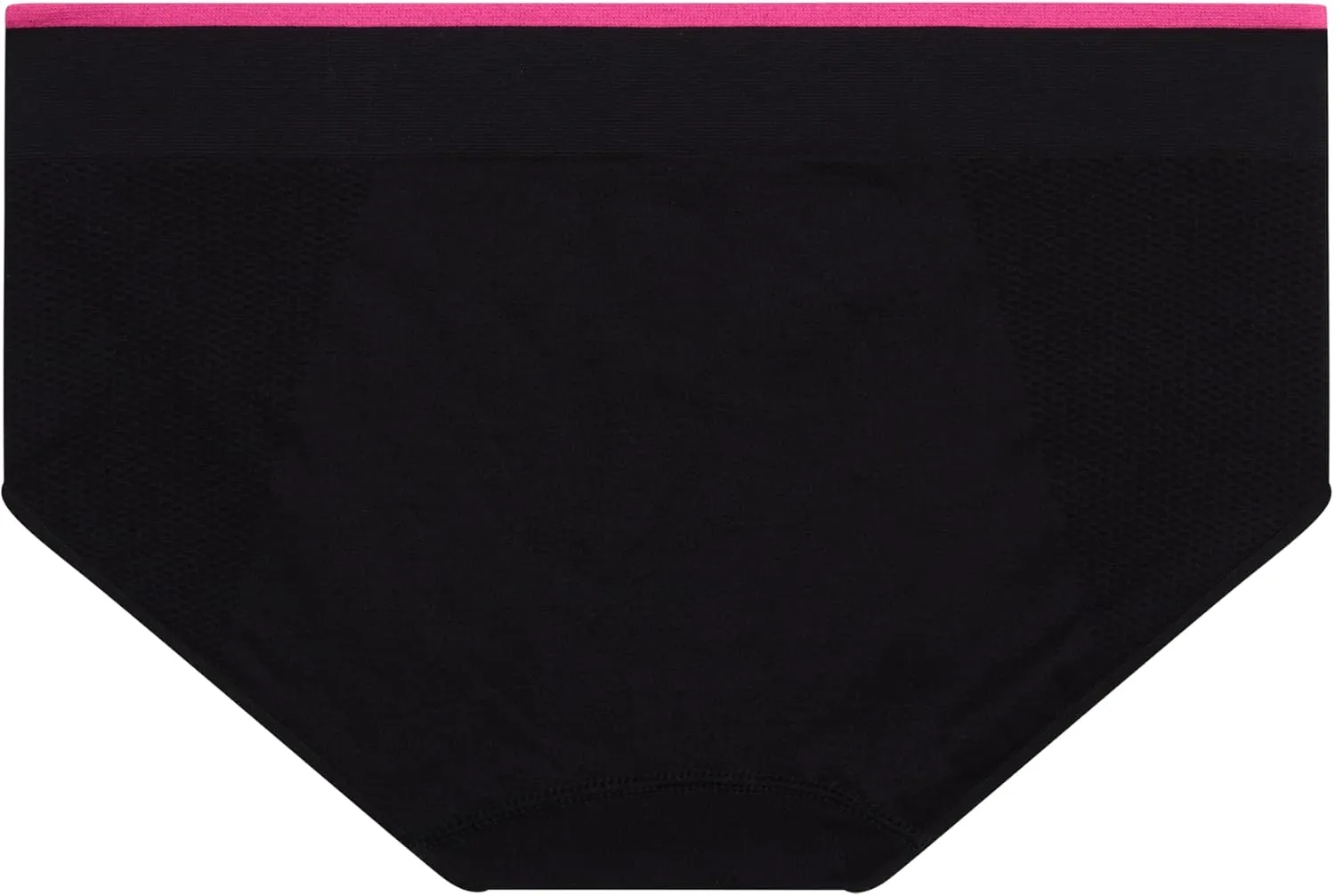 Reebok Hipster Panties for Women - 5 Pack Stretch Performance Seamless Underwear with Relaxed Tagless Waist (S-XL)