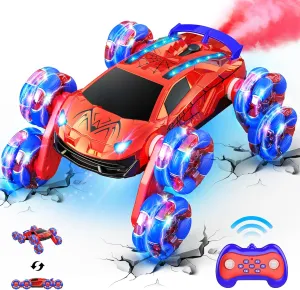 Remote Control Car, 8WD RC Stunt Car Kids Toys for Age 8-13 Double Sided 360° Rotating RC Car Rechargeable Racing Drift Car Toys for 6 7 8 9 10 11 12 13 Year Old Boy Birthday Xmas Gift