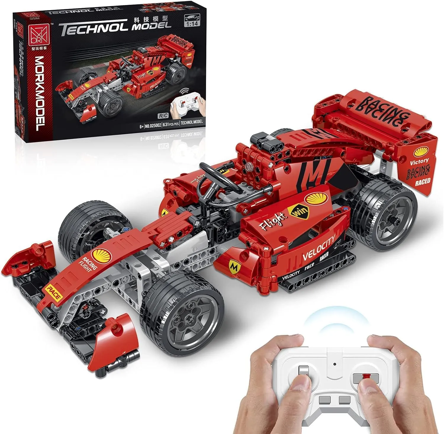 Remote Control Formula 1 Racing Car Building Kit,1:14 Scale Model Car,Collectible Car Building Blocks Toys,for 8  Year Boys.Adult.New 2022(631Pieces)