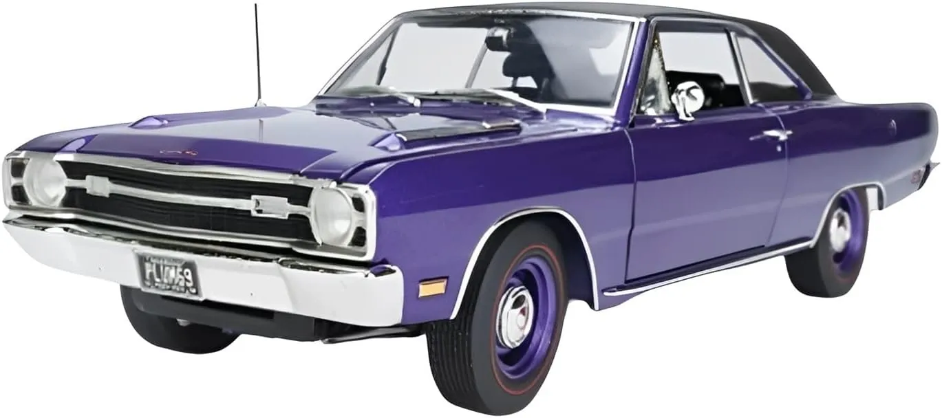 Resin Car Vehicle Model Fit for Dodge Dart GTS 440 1969 1 18 Purple Alloy Classic Car Model Lady Collection Festive Deluxe Gift