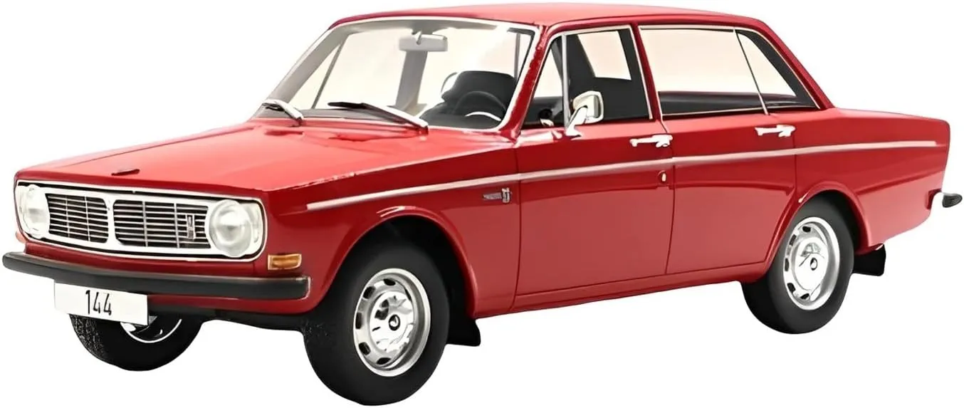 Resin Car Vehicle Model Fit for Volvo 144 1 18 Resin Classic Car Model Fully Enclosed Souvenir Ornament Red Festive Deluxe Gift