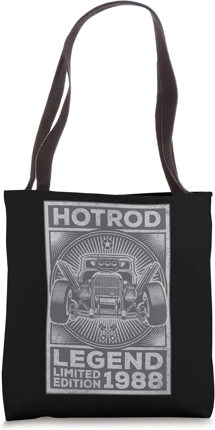 Retro Automobile Hotrod Legend Limited Edition 1988 Birthday Tote Bag