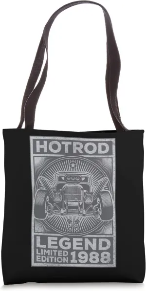 Retro Automobile Hotrod Legend Limited Edition 1988 Birthday Tote Bag