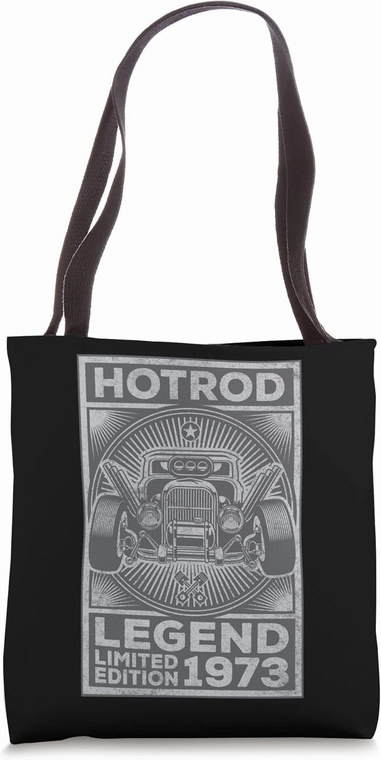 Retro Automobile Hotrod Legend Limited Edition 1973 Birthday Tote Bag