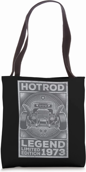 Retro Automobile Hotrod Legend Limited Edition 1973 Birthday Tote Bag