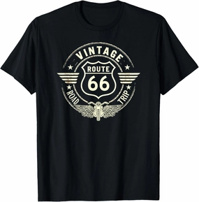 Retro Route 66 Road Trip Vintage Adventure T-Shirt