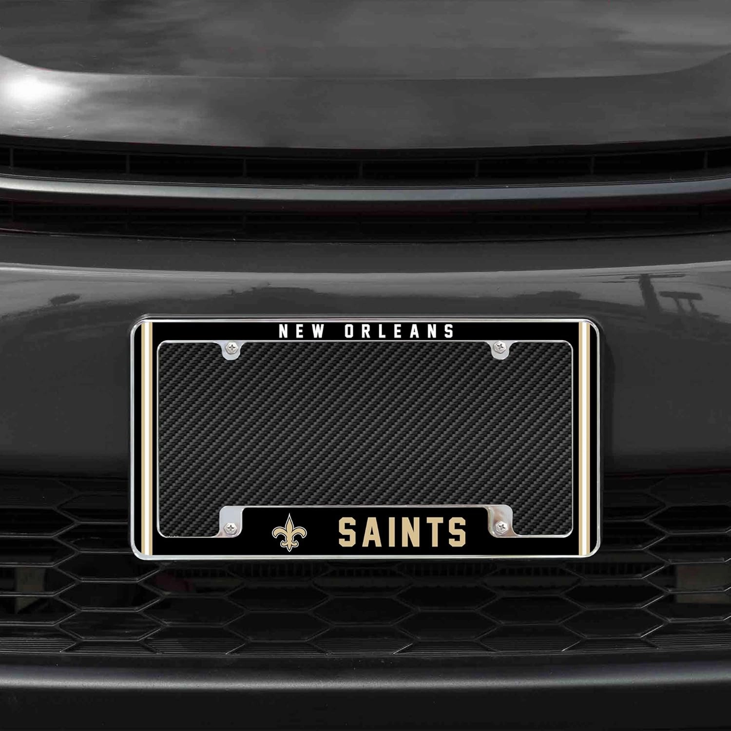 Rico Industries NFL Football Classic 12" x 6" Chrome All Over Automotive License Plate Frame for Car/Truck/SUV