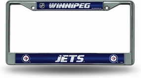 Rico Industries NHL Hockey Classic 12" x 6" Silver Bling Chrome Car/Truck/SUV Auto Accessory