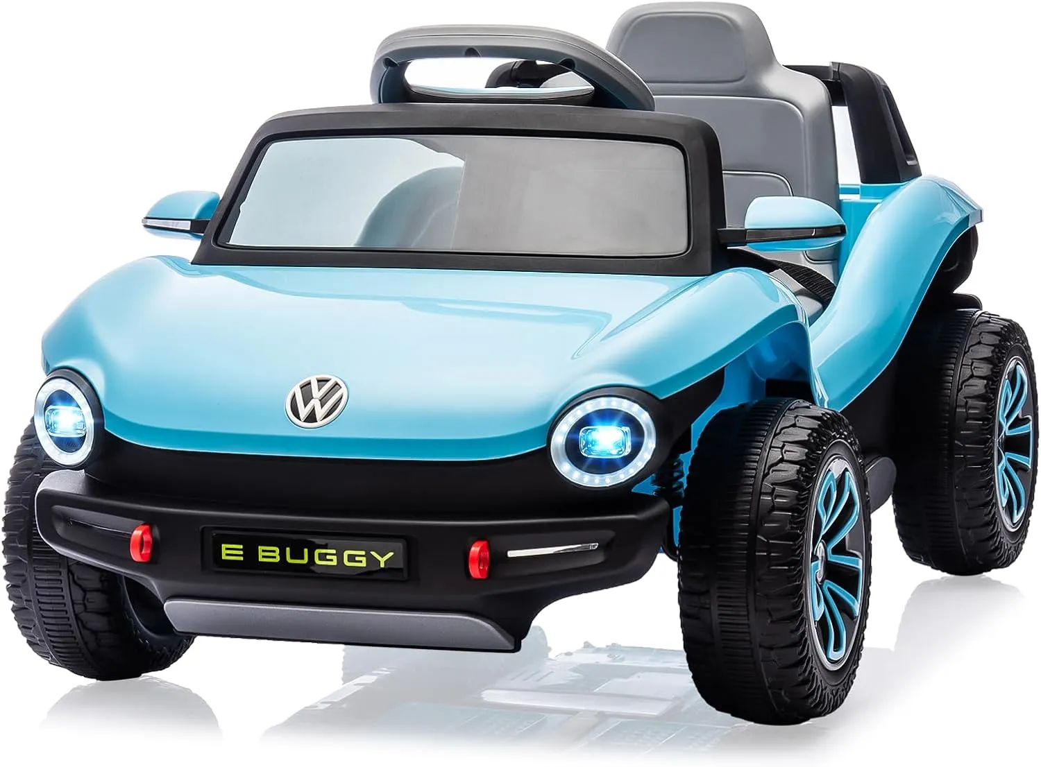 Ride On Car, Licensed Volkswagen Beetle Electric Toy Car for Kids,Toddler Electric Vehicle with Parental Remote,Lights, USB, Horn, Music, 4 Wheeler for Boy Girl Gift(Blue)