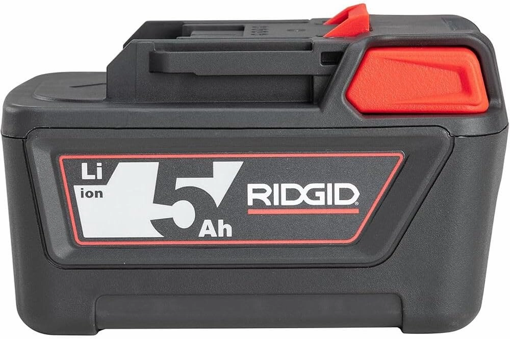 RIDGID 56518 18V 5.0Ah Advanced Lithium Battery, Built-In LED Indicators, Compatible with RP350, RP340, RE6, RE600, RE60, CS65x, CS12x, CS6x Versa