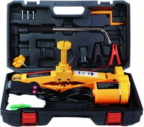 ROGTZ Electric Scissor Car Jack 3 Ton All-in-one Automatic 12v Car Lift with Handle Wrench for Tire Change Replacement (Yellow,3T)