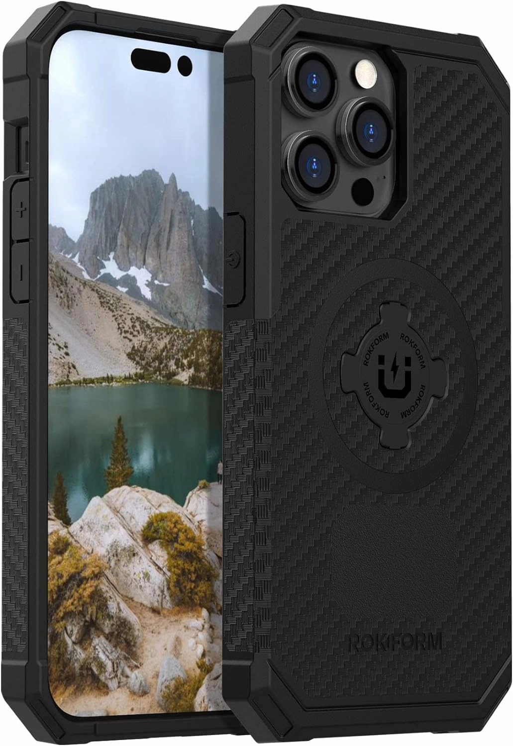 Rokform - iPhone 14 Pro Max Case, Rugged Series, Dual Magnet   MagSafe Compatible, iPhone Cover with RokLock Twist Lock, Magnetic Protective Apple Gear, Drop Tested Armor (Black)