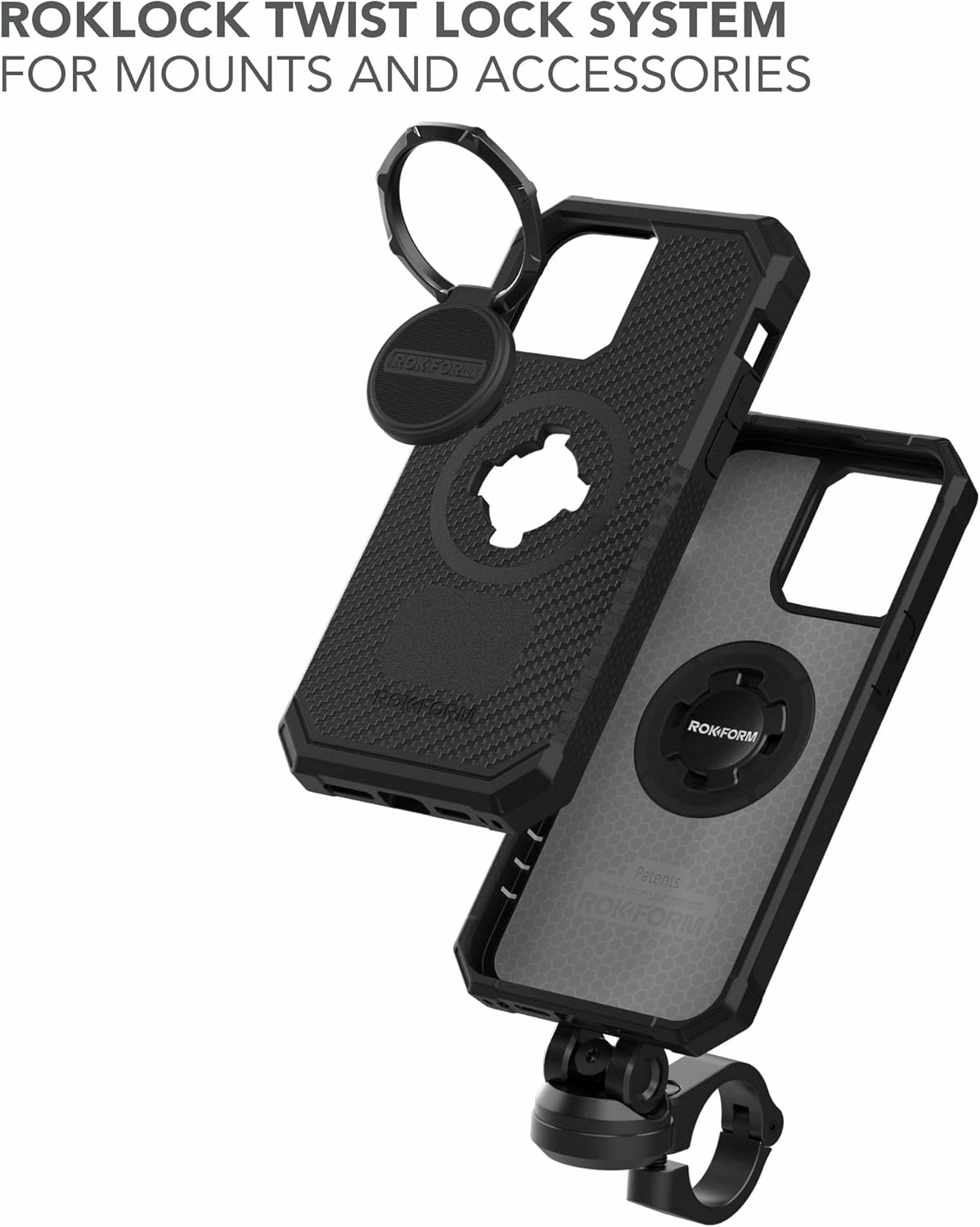 Rokform - iPhone 14 Pro Max Case, Rugged Series, Dual Magnet   MagSafe Compatible, iPhone Cover with RokLock Twist Lock, Magnetic Protective Apple Gear, Drop Tested Armor (Black)