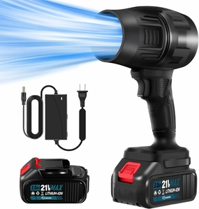 Saker Cordless Leaf Blower Portable Dust Cleaner Handheld Turbo Jet Blower 180000 RPM with Adjustable Speed for Father's Day Patio Cleaning, Drying,Camping Gift for Men Dad BF170 2 Batteries