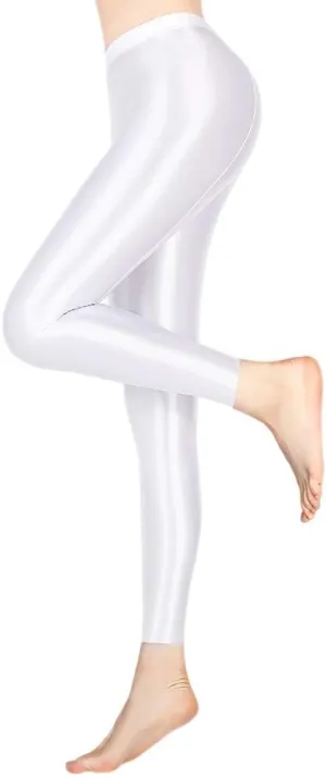 Satin Glossy Opaque Pantyhose Sexy Stockings Shiny Yoga Leggings Sport Women Fitness Japanese High Waist Tights