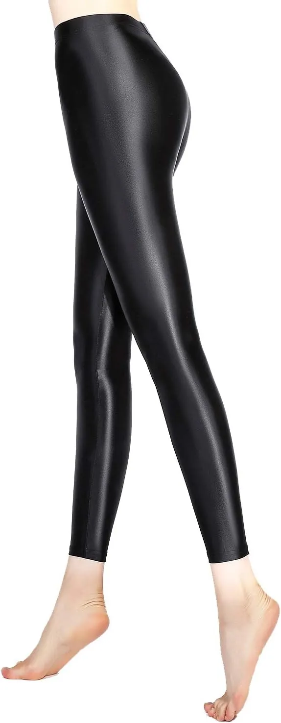 Satin Glossy Opaque Pantyhose Sexy Stockings Shiny Yoga Leggings Sport Women Fitness Japanese High Waist Tights