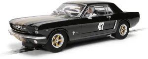 Scalextric Classic Ford Mustang Black and Gold #47 1:32 Slot Race Car C4405