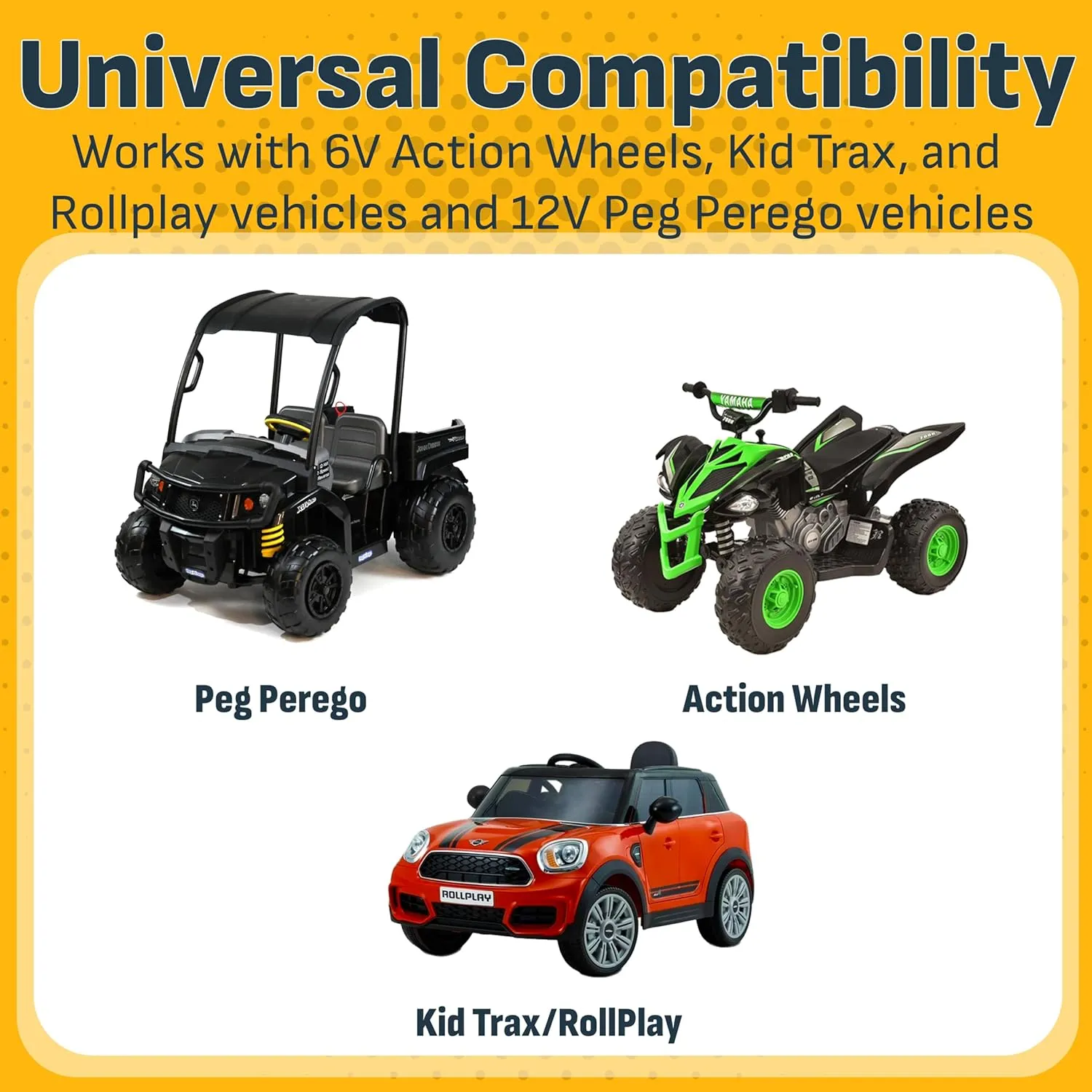Schumacher Electric 6 Volt / 12 Volt Battery Charger for Ride on Toys - Charge 'N Ride CR6-3 Amp, Fully Automatic 6V / 12V Battery Charger - Charge A 3 or 4 Wheeled Toy Car Battery 3X Faster