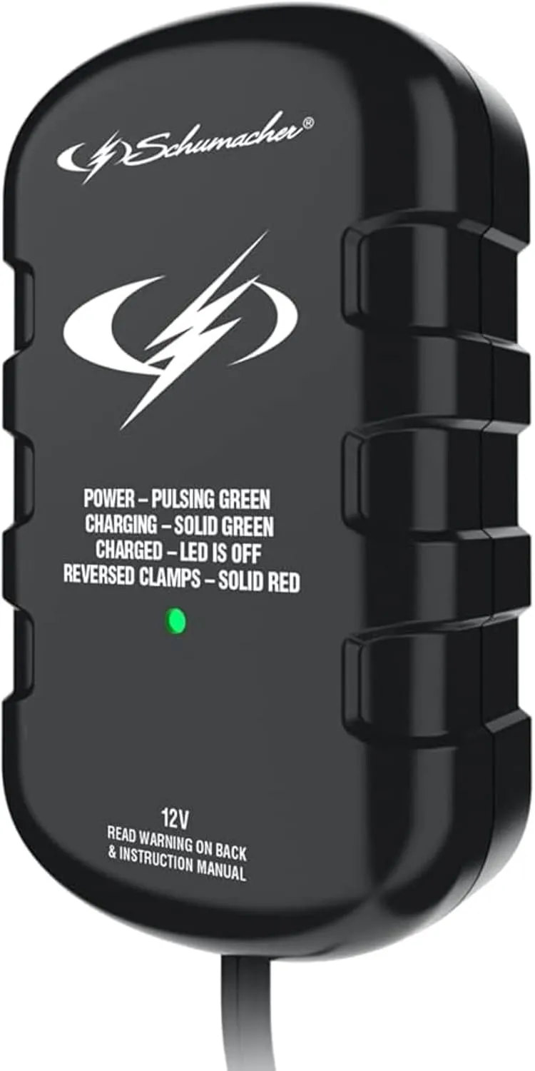 Schumacher Electric SC1278 Automatic Car Battery Maintainer - 12V Battery Charger for Power Sport, Car and Boat Batteries - 0.75 Amp for Standard, AGM   Gel Batteries