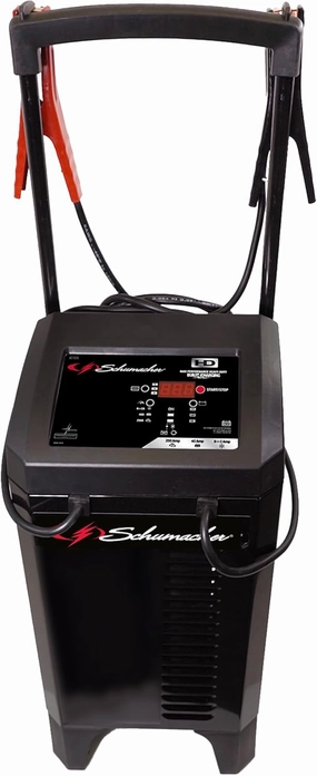 Schumacher Electric Wheeled Battery Charger and Engine Starter, SC1325, 4-in-1, Fully Automatic, 250 Amps, 40 Amp Boost Mode, 6 Volt, 12 Volt, for Car, Truck, and Marine Batteries
