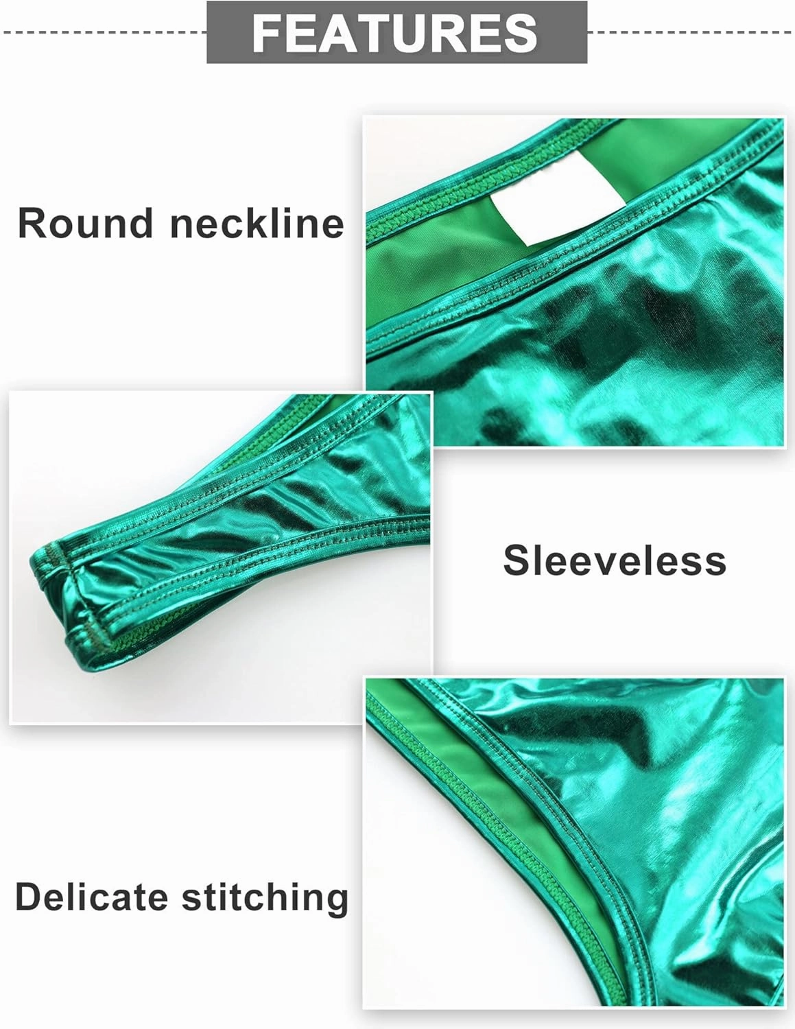 SEAUR Men's Shiny Metallic Sleeveless Half Tank Top Sexy Sparkly Arm Sleeves Shrug Muscle Workout Sports Tops Clubwear