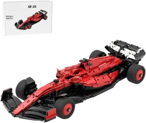 SF25 Racing Car Building Blocks Set, 1/8 Scale 3541PCS Sports Car Model Kit with Engine Simulation, Compatible with Major Brands for Adults & Teens